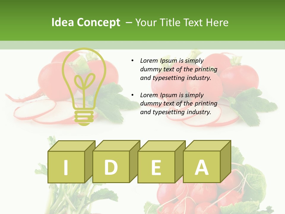 Nutrition Fruit Radish PowerPoint Template