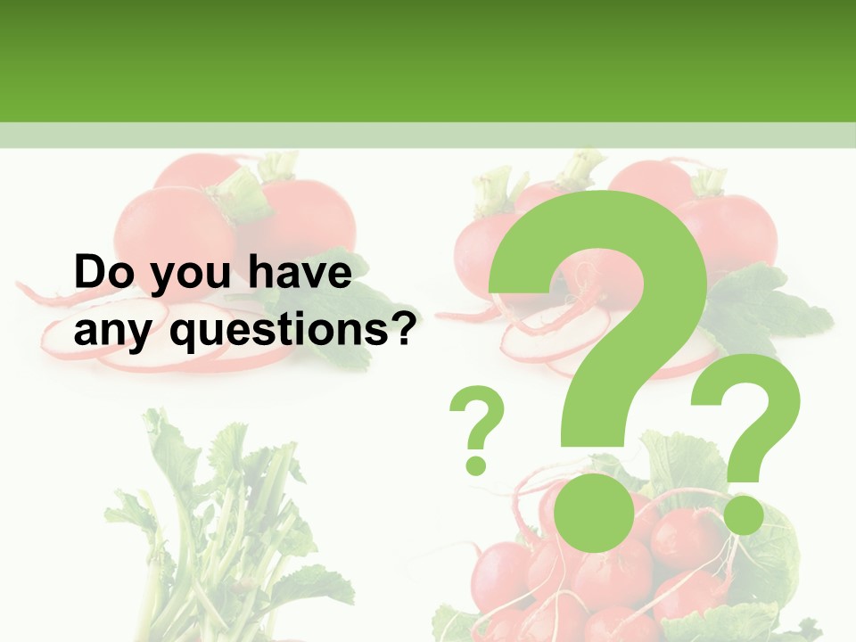 Nutrition Fruit Radish PowerPoint Template