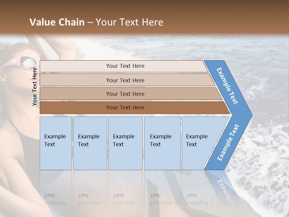 A Woman In A Bikini Laying On A Beach Chair PowerPoint Template