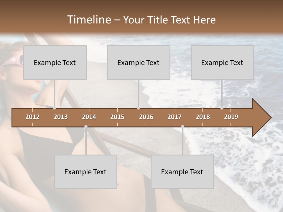 A Woman In A Bikini Laying On A Beach Chair PowerPoint Template