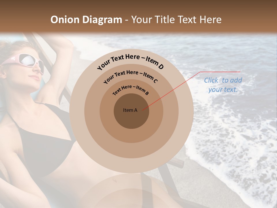 A Woman In A Bikini Laying On A Beach Chair PowerPoint Template
