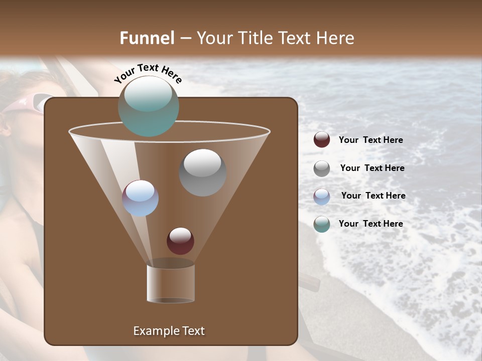 A Woman In A Bikini Laying On A Beach Chair PowerPoint Template