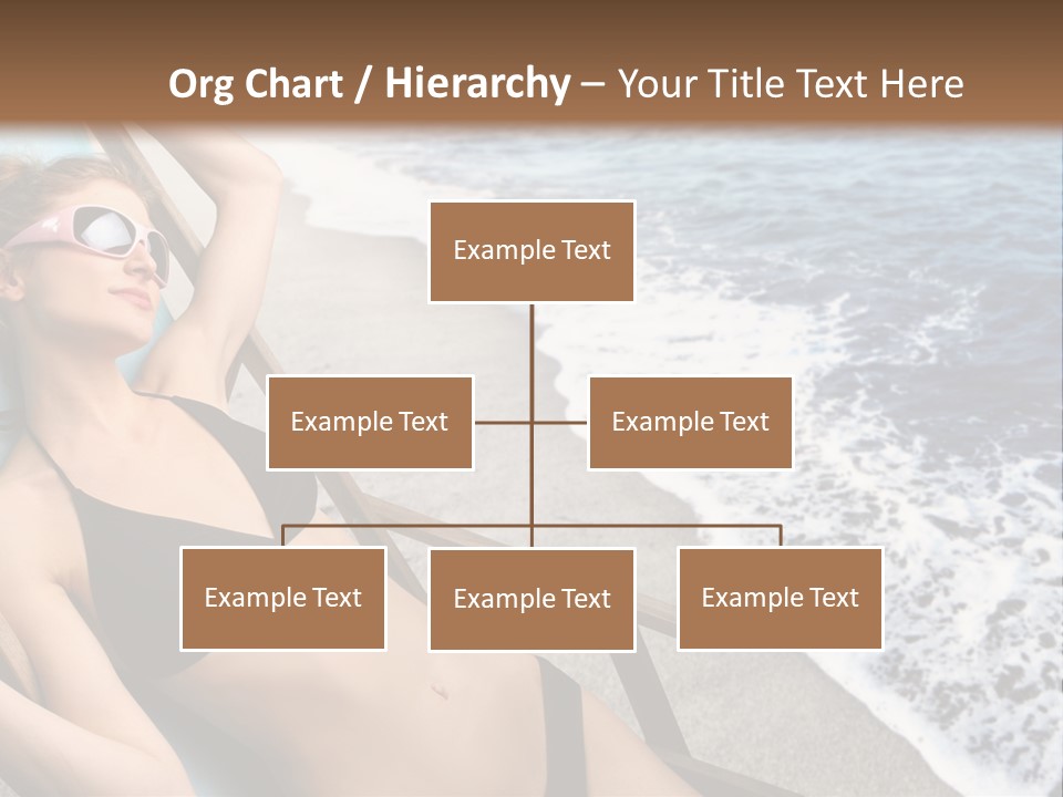 A Woman In A Bikini Laying On A Beach Chair PowerPoint Template