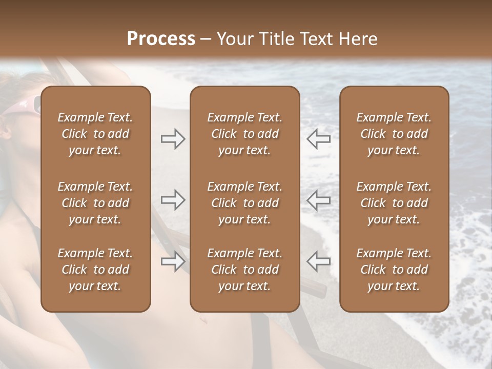 A Woman In A Bikini Laying On A Beach Chair PowerPoint Template