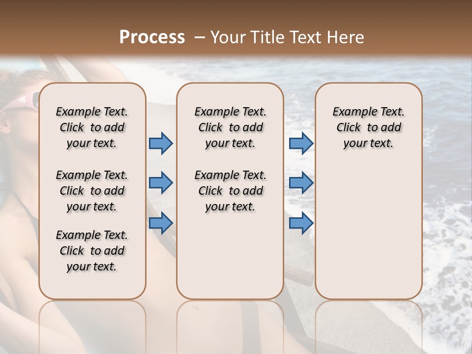 A Woman In A Bikini Laying On A Beach Chair PowerPoint Template