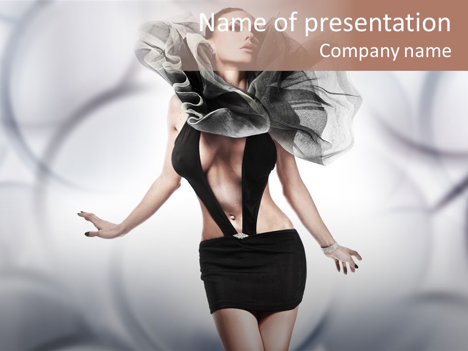 Glamour Nightclub Posing PowerPoint Template