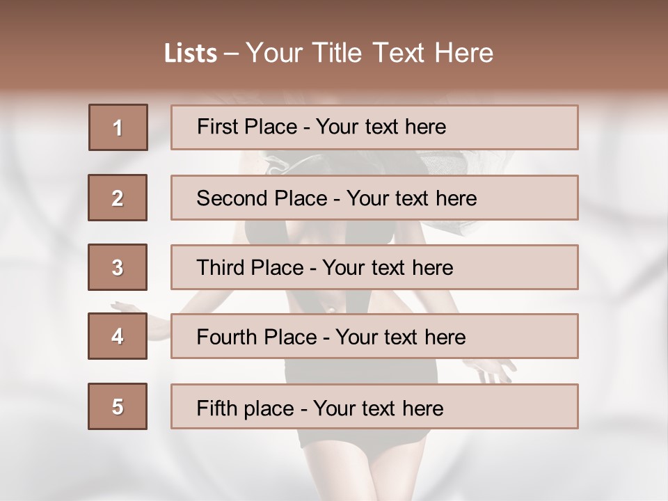 Glamour Nightclub Posing PowerPoint Template