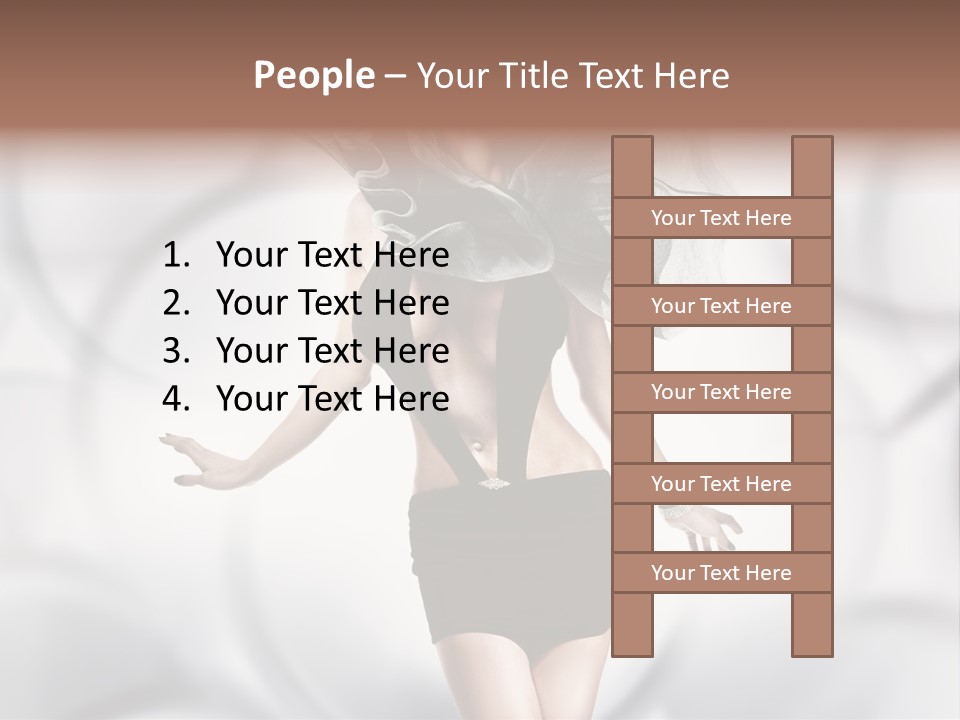 Glamour Nightclub Posing PowerPoint Template