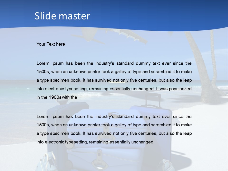 Summer Travel Baggage PowerPoint Template