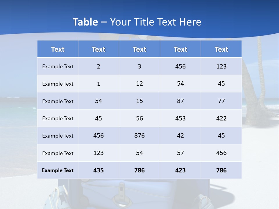 Summer Travel Baggage PowerPoint Template