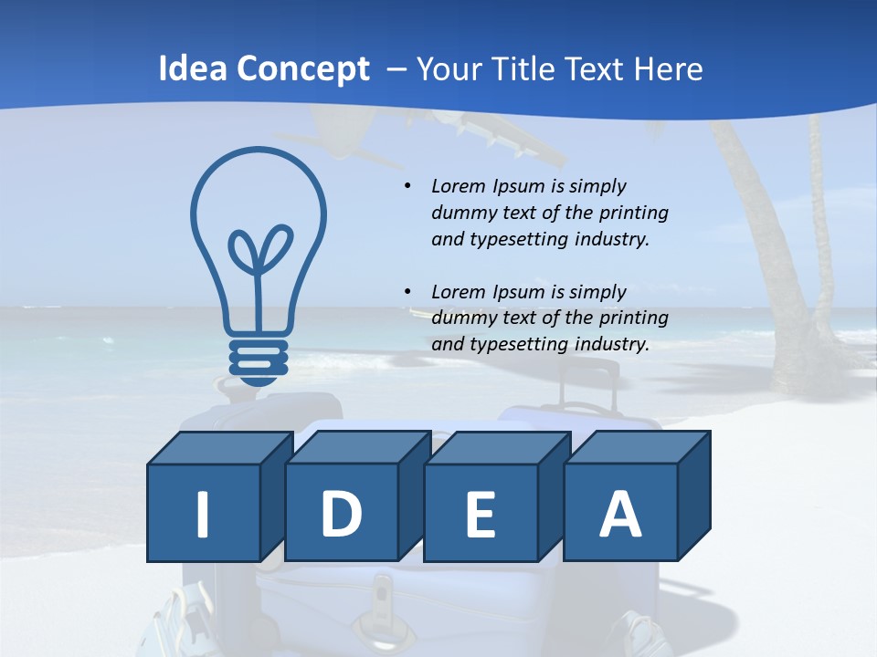 Summer Travel Baggage PowerPoint Template