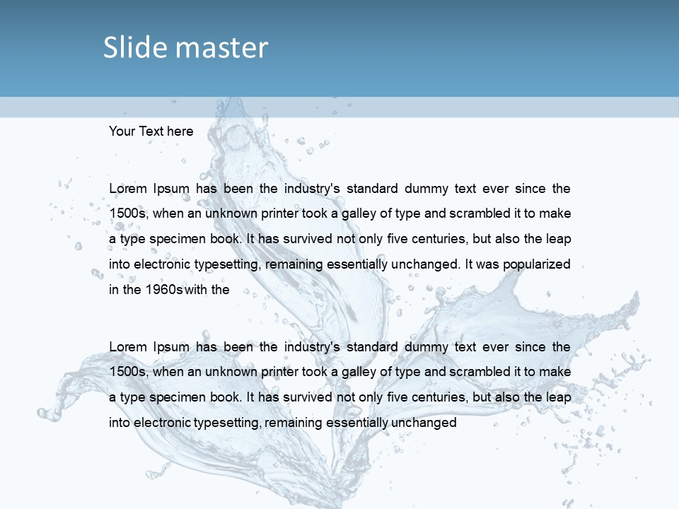 Ripple Water Fresh PowerPoint Template