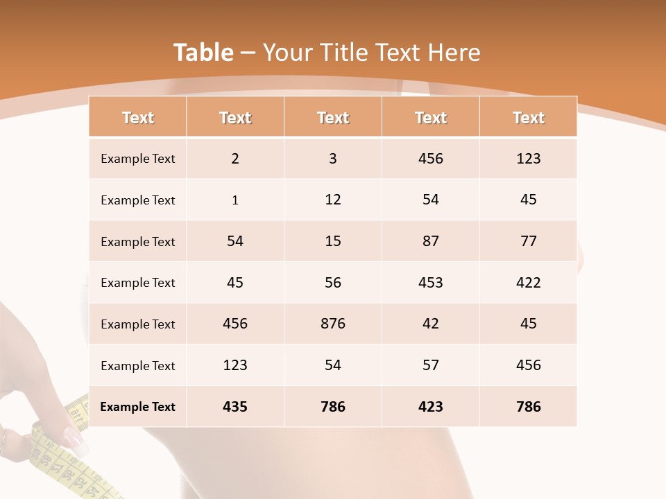 Cellulite Healthy Perfect PowerPoint Template