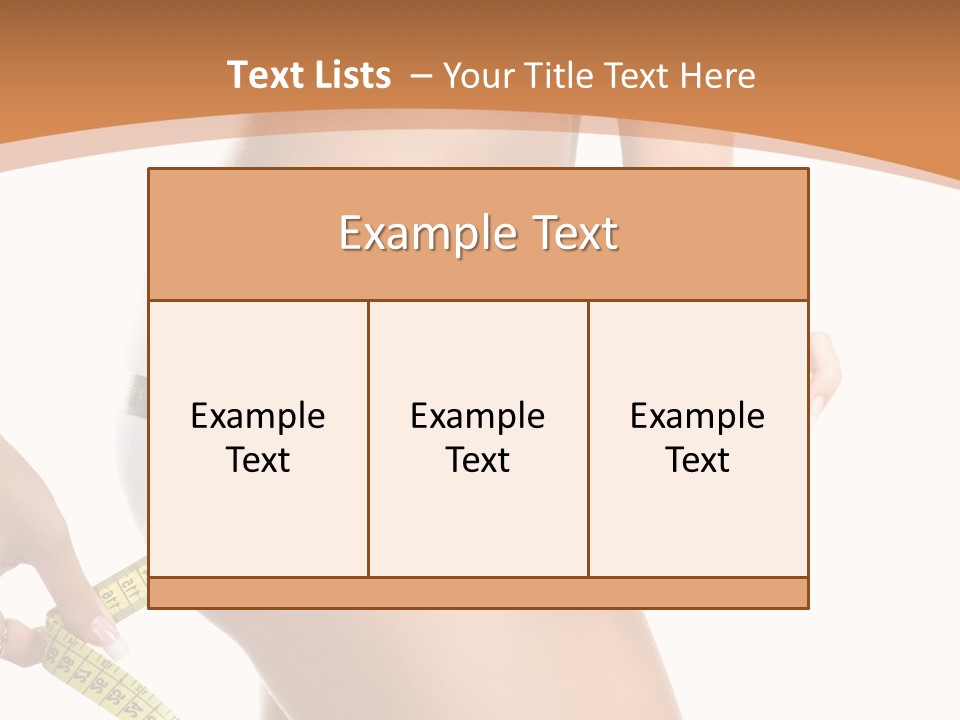 Cellulite Healthy Perfect PowerPoint Template