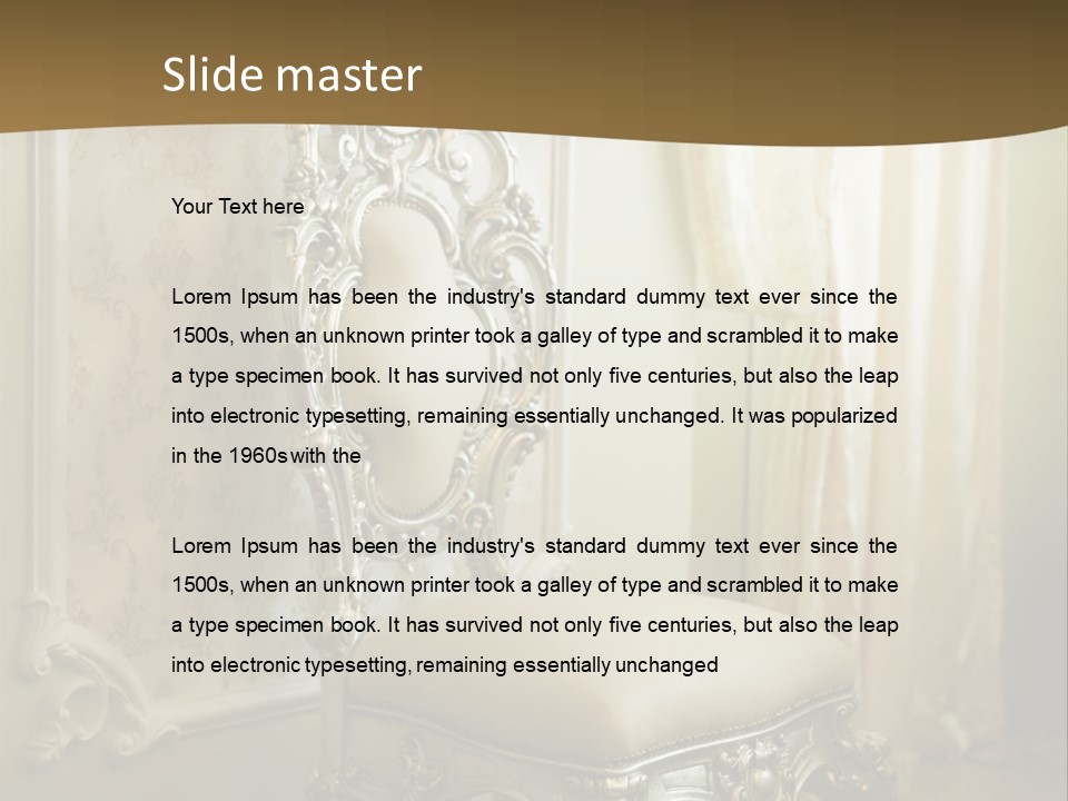 Space Sit Beige PowerPoint Template