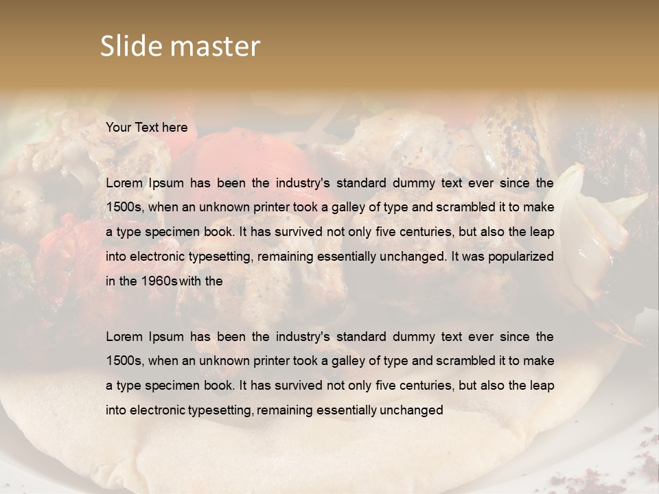 Grilled Lunch Kafta PowerPoint Template