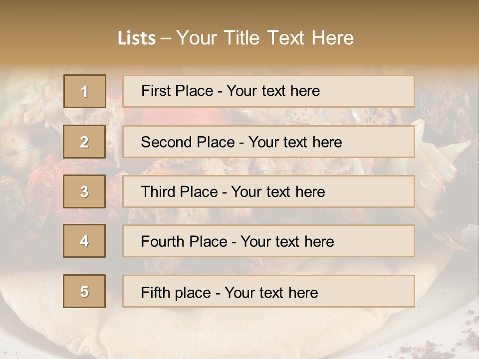 Grilled Lunch Kafta PowerPoint Template
