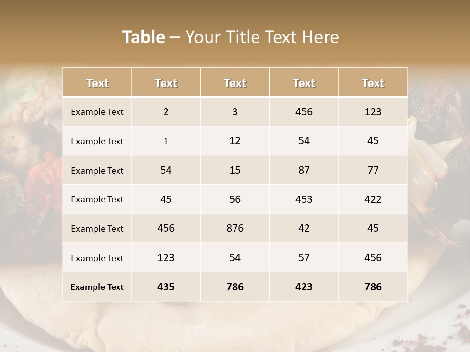 Grilled Lunch Kafta PowerPoint Template