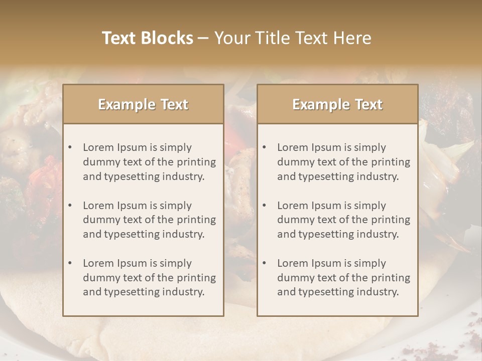Grilled Lunch Kafta PowerPoint Template