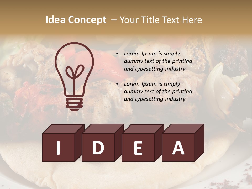 Grilled Lunch Kafta PowerPoint Template