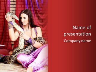 Feminine Scheherazade Python PowerPoint Template