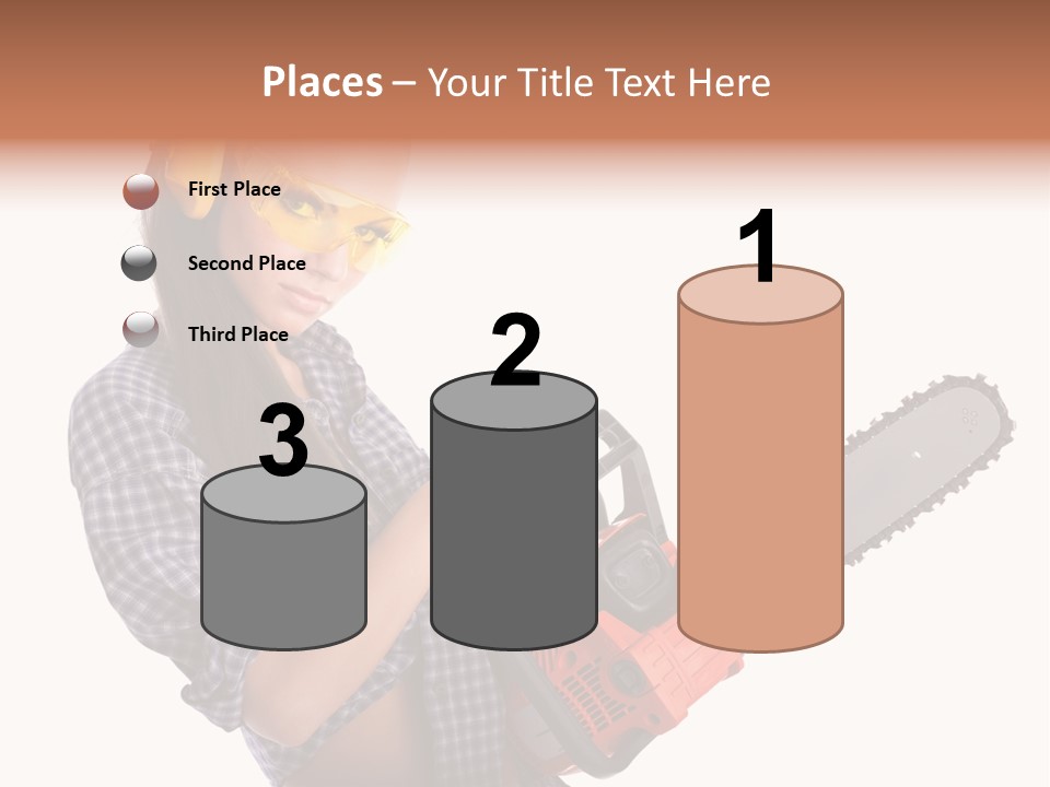 Shorts Girl Caucasian PowerPoint Template