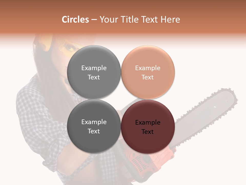 Shorts Girl Caucasian PowerPoint Template