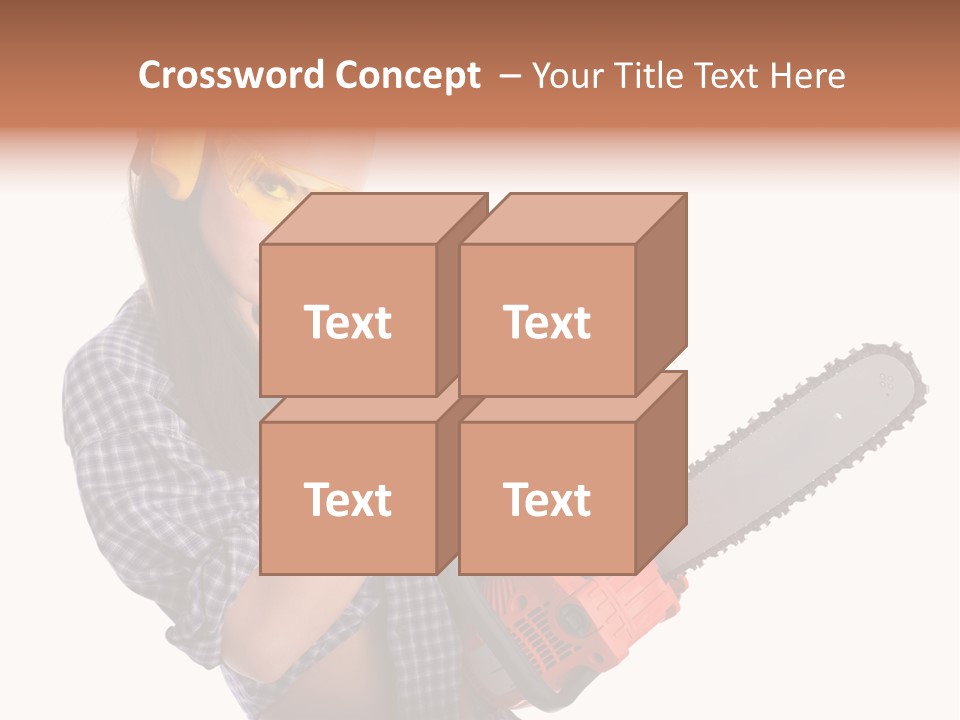 Shorts Girl Caucasian PowerPoint Template