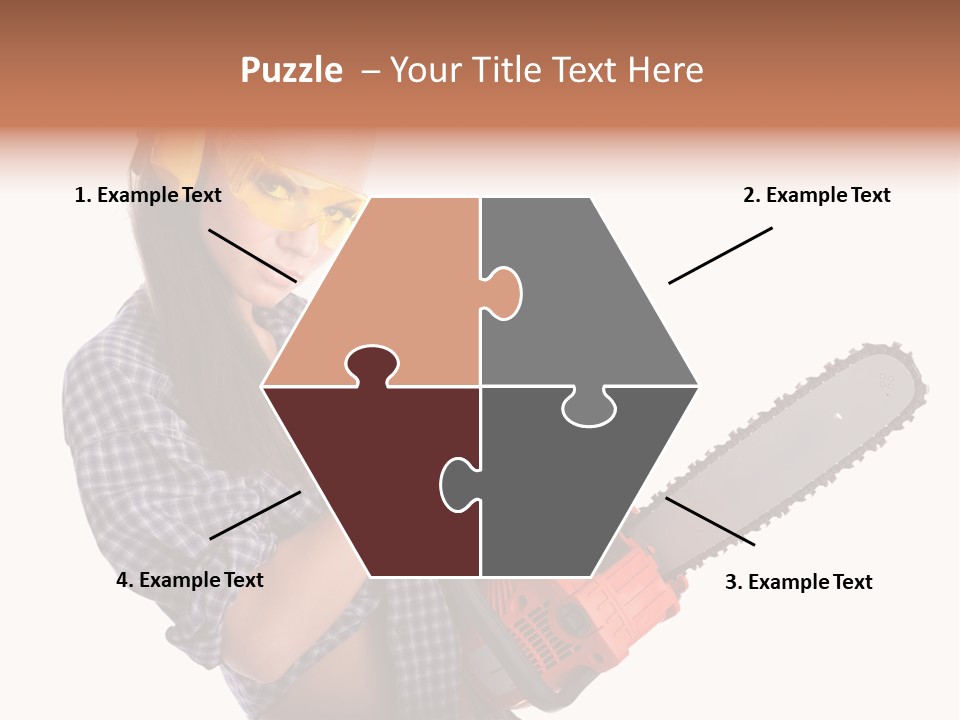 Shorts Girl Caucasian PowerPoint Template