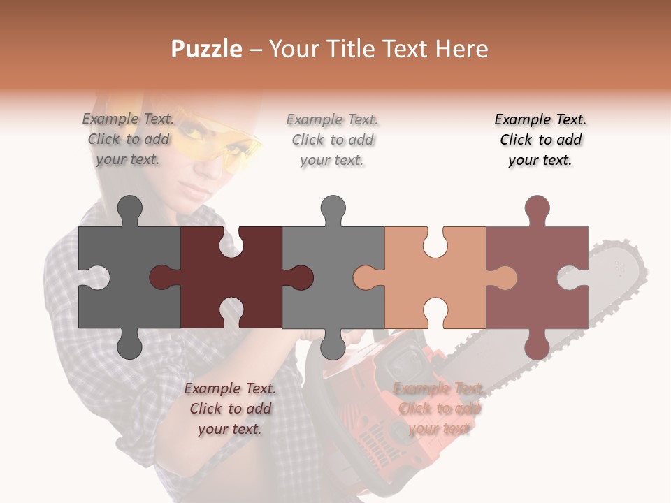 Shorts Girl Caucasian PowerPoint Template