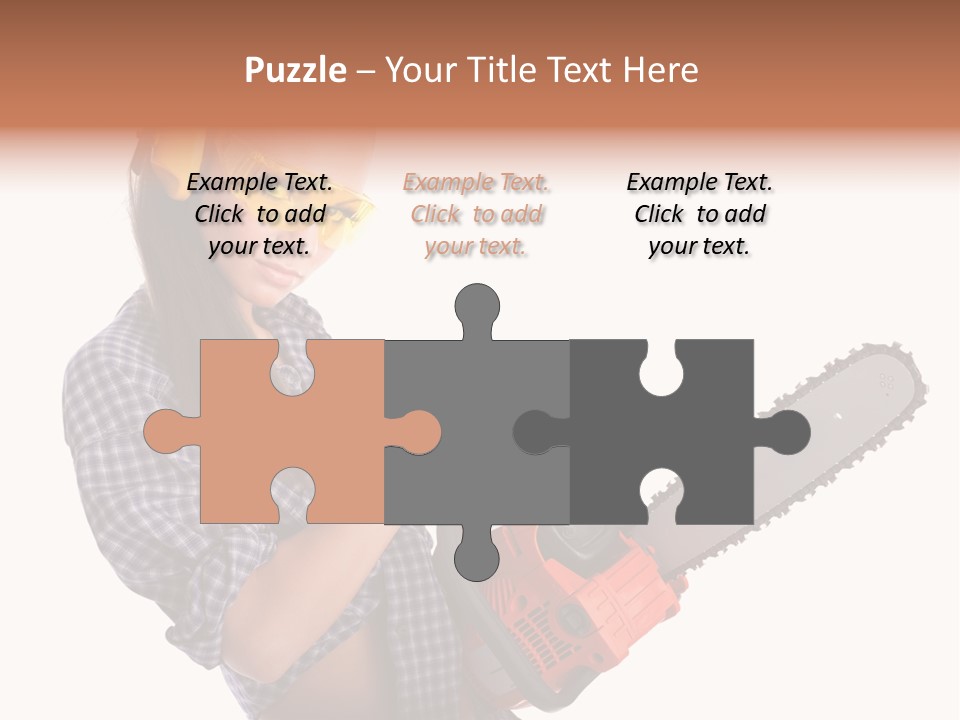 Shorts Girl Caucasian PowerPoint Template