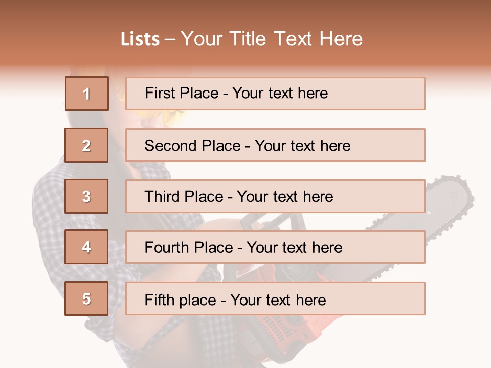 Shorts Girl Caucasian PowerPoint Template