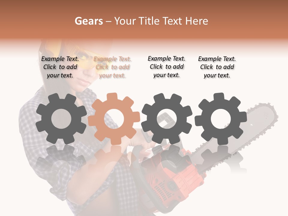 Shorts Girl Caucasian PowerPoint Template