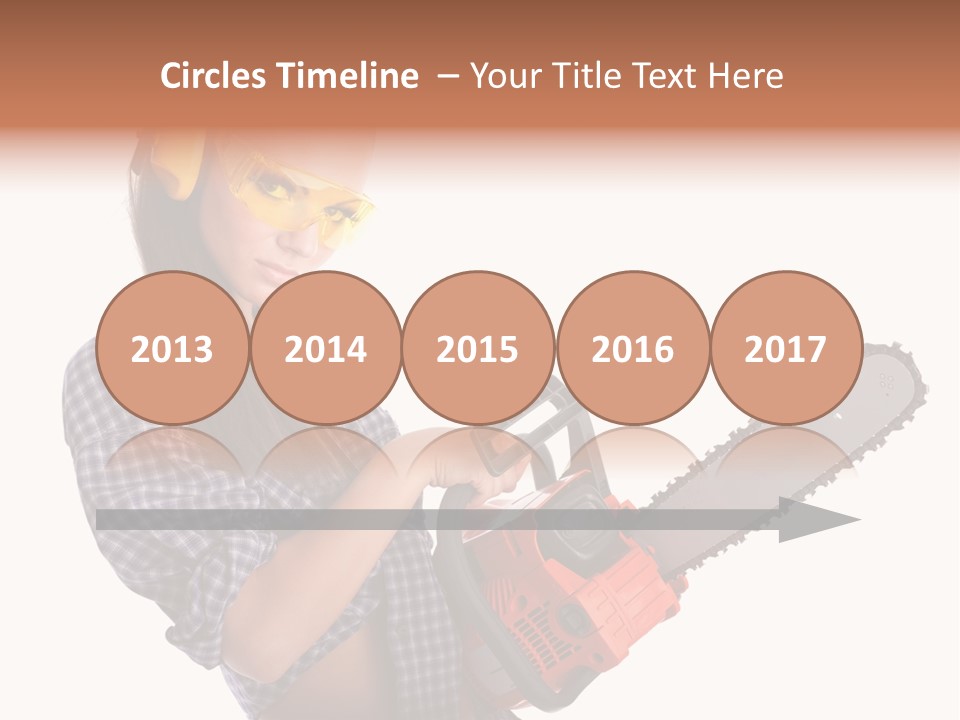 Shorts Girl Caucasian PowerPoint Template