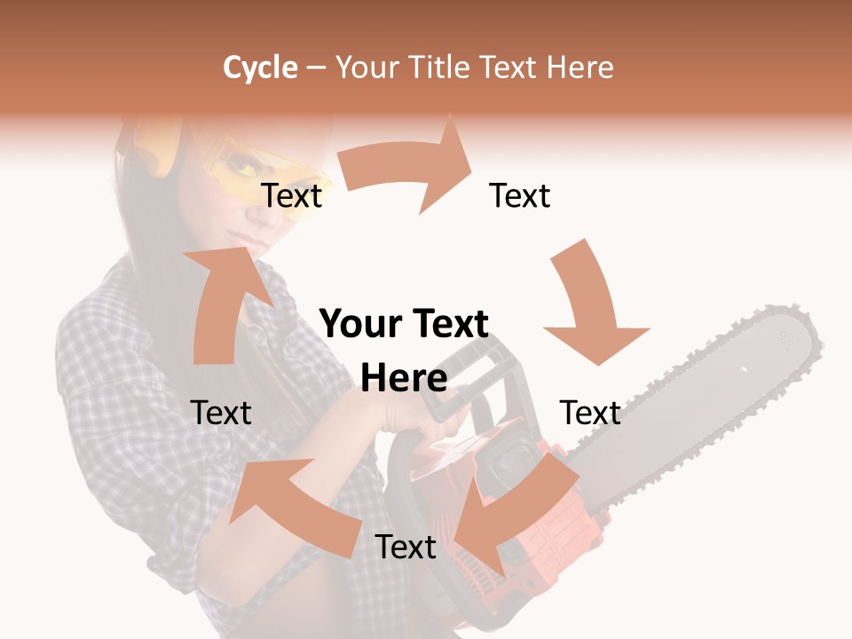 Shorts Girl Caucasian PowerPoint Template