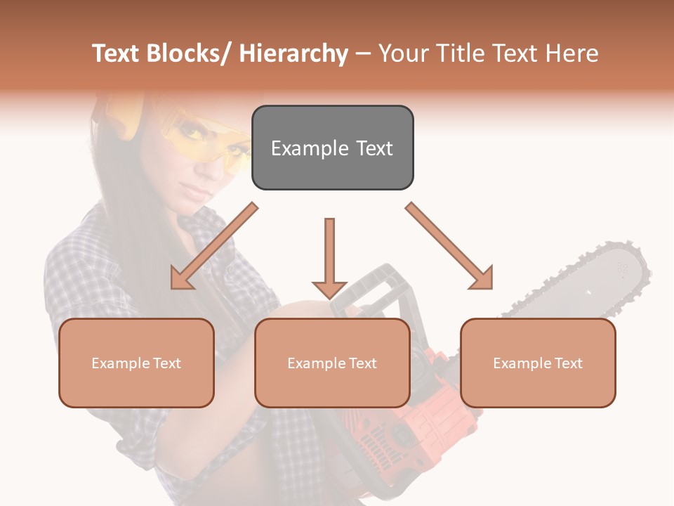 Shorts Girl Caucasian PowerPoint Template