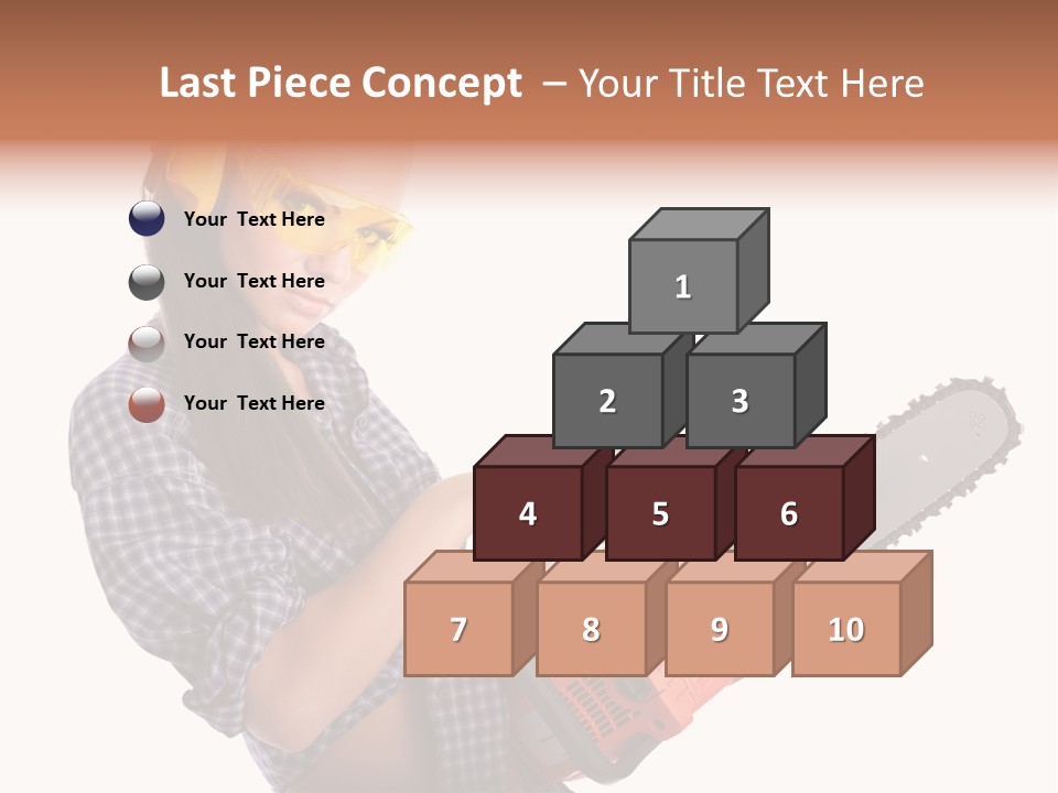 Shorts Girl Caucasian PowerPoint Template