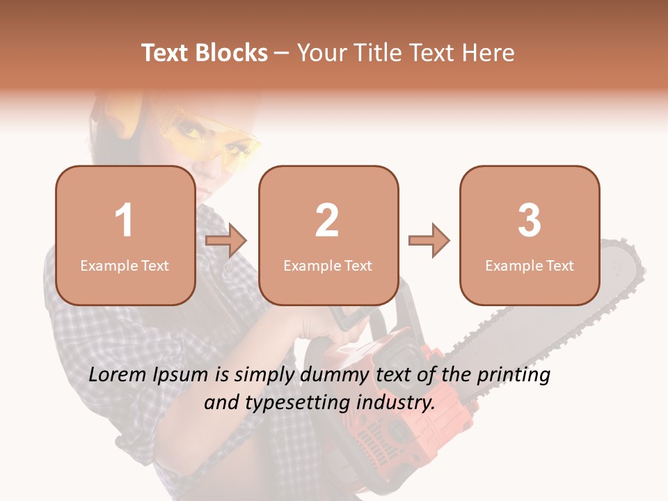 Shorts Girl Caucasian PowerPoint Template