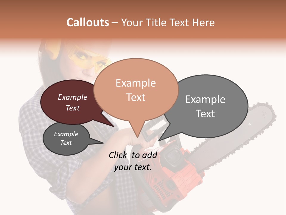 Shorts Girl Caucasian PowerPoint Template