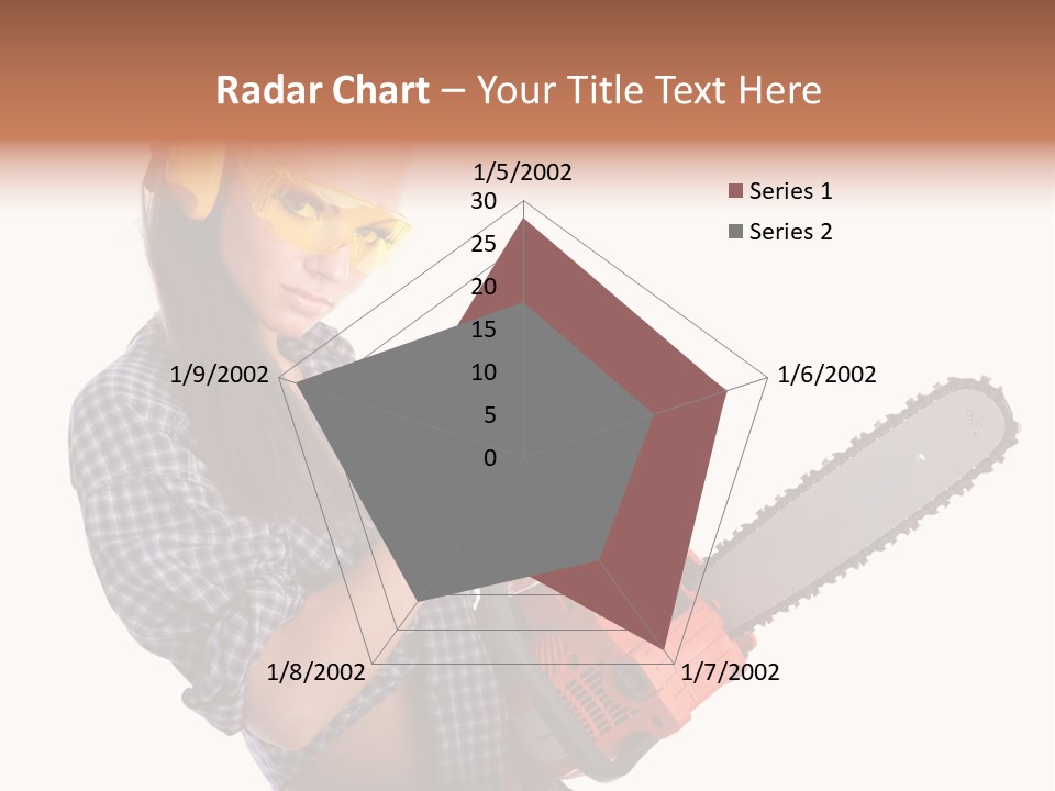 Shorts Girl Caucasian PowerPoint Template