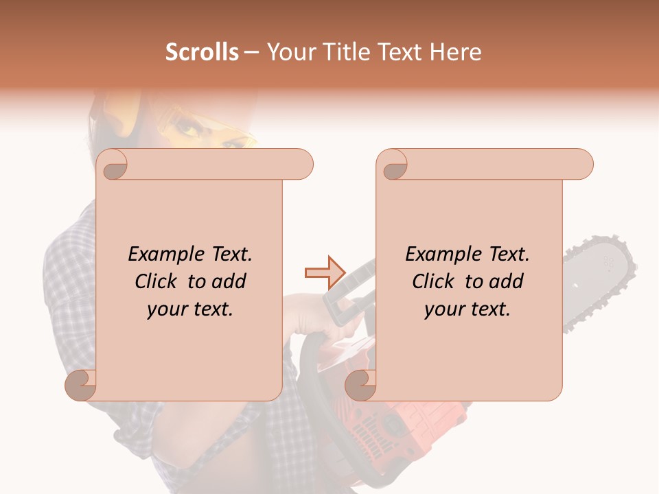 Shorts Girl Caucasian PowerPoint Template