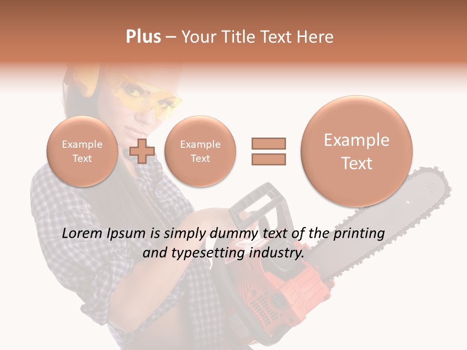 Shorts Girl Caucasian PowerPoint Template