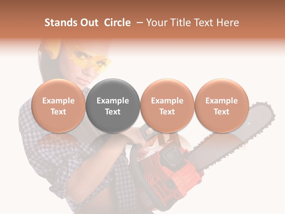 Shorts Girl Caucasian PowerPoint Template