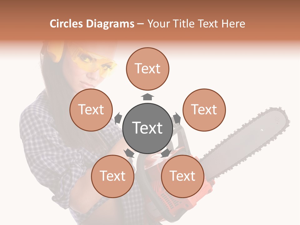 Shorts Girl Caucasian PowerPoint Template