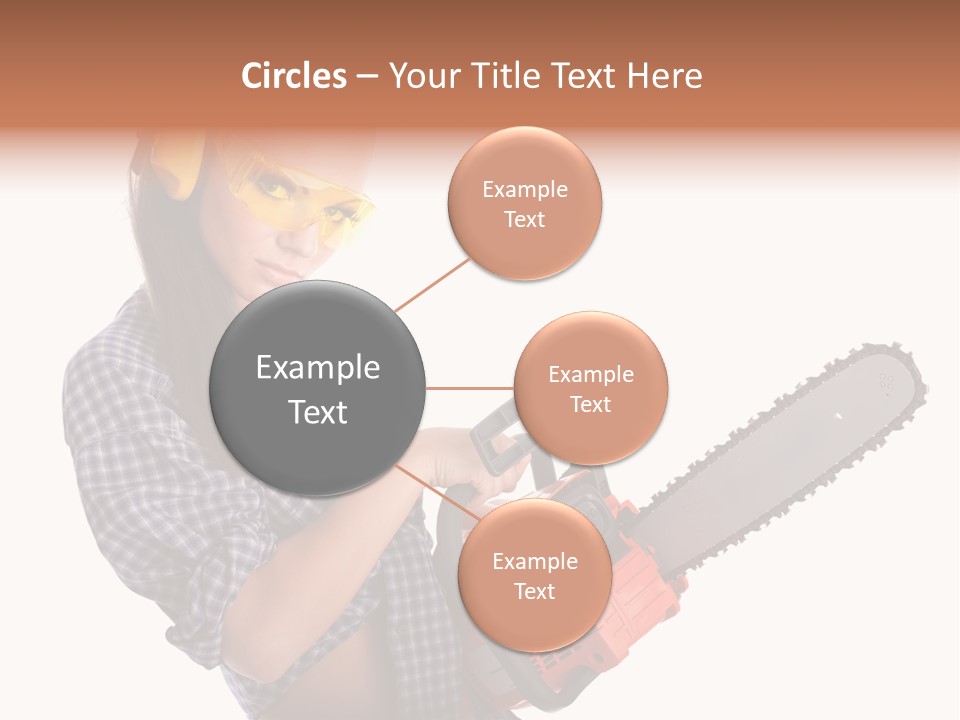 Shorts Girl Caucasian PowerPoint Template