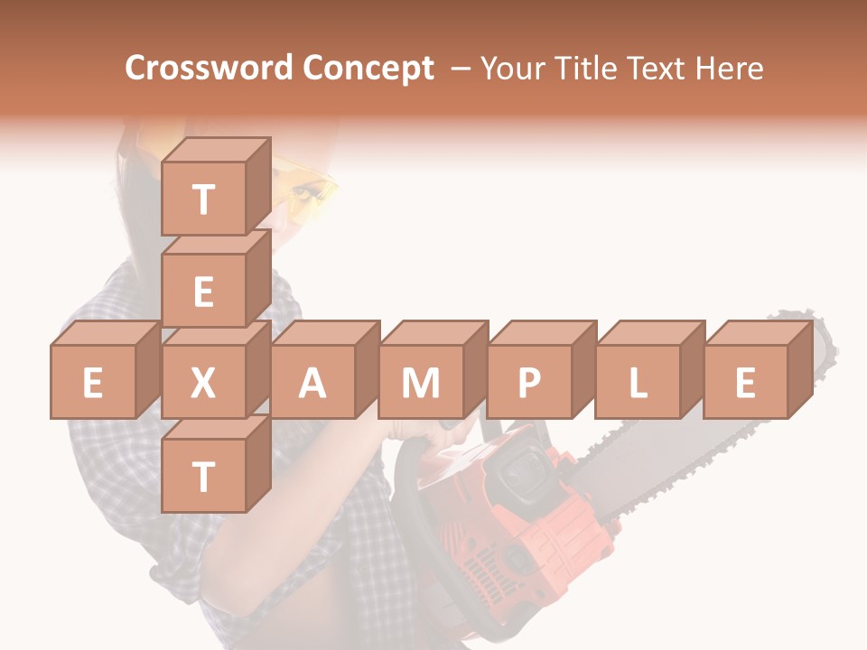 Shorts Girl Caucasian PowerPoint Template