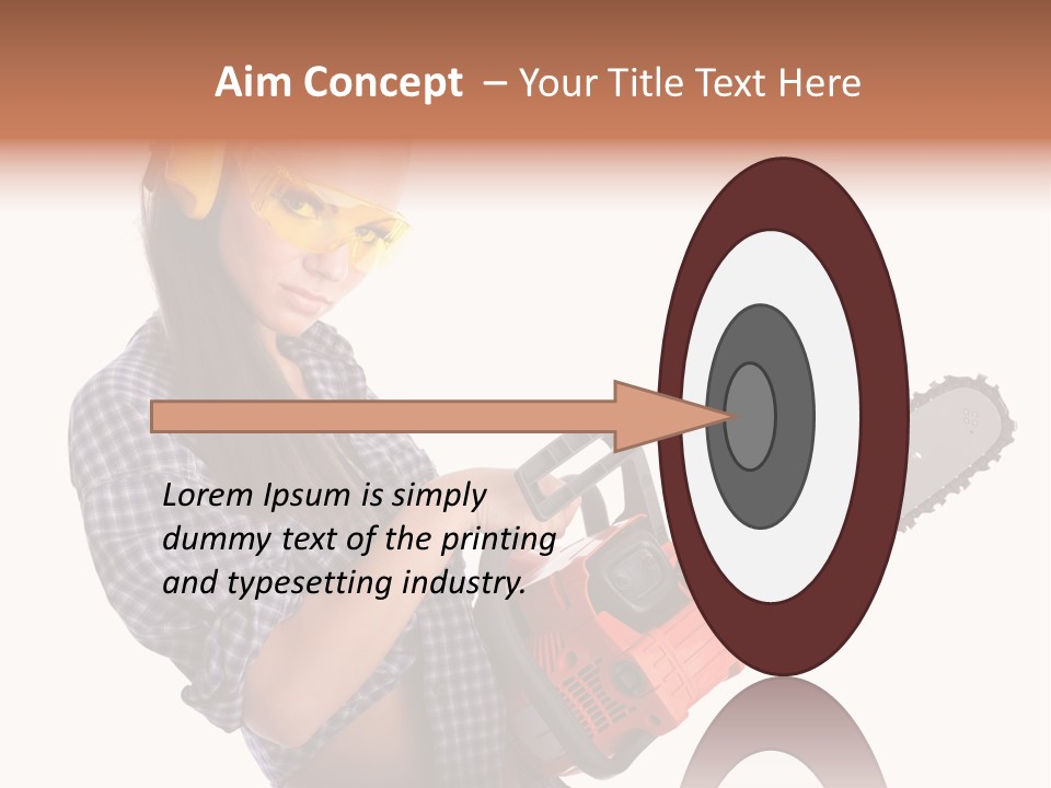 Shorts Girl Caucasian PowerPoint Template