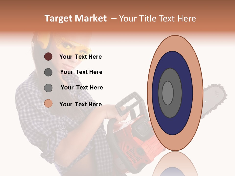 Shorts Girl Caucasian PowerPoint Template