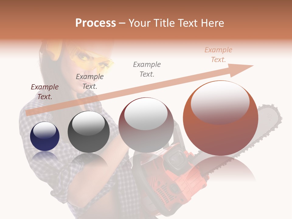 Shorts Girl Caucasian PowerPoint Template