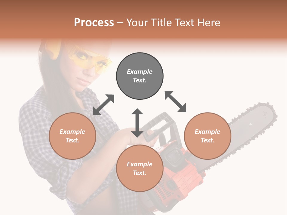 Shorts Girl Caucasian PowerPoint Template